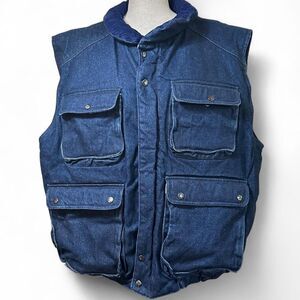 Sears Men's Navy and Blue Gilet